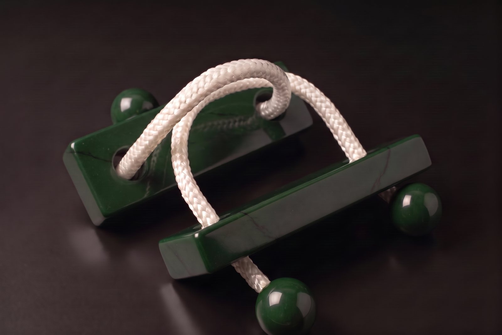Left And Right in nephrite jade