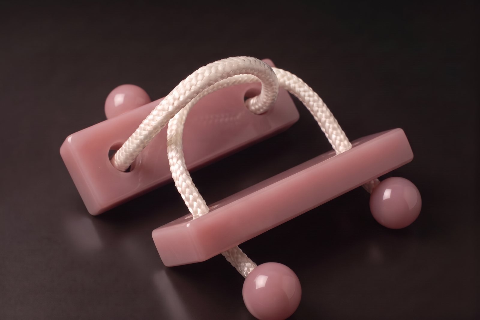 Left And Right in pink chalcedony