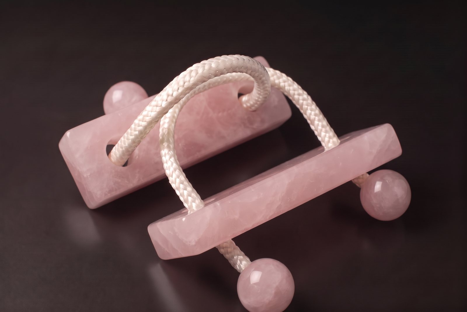 Left And Right in rose quartz