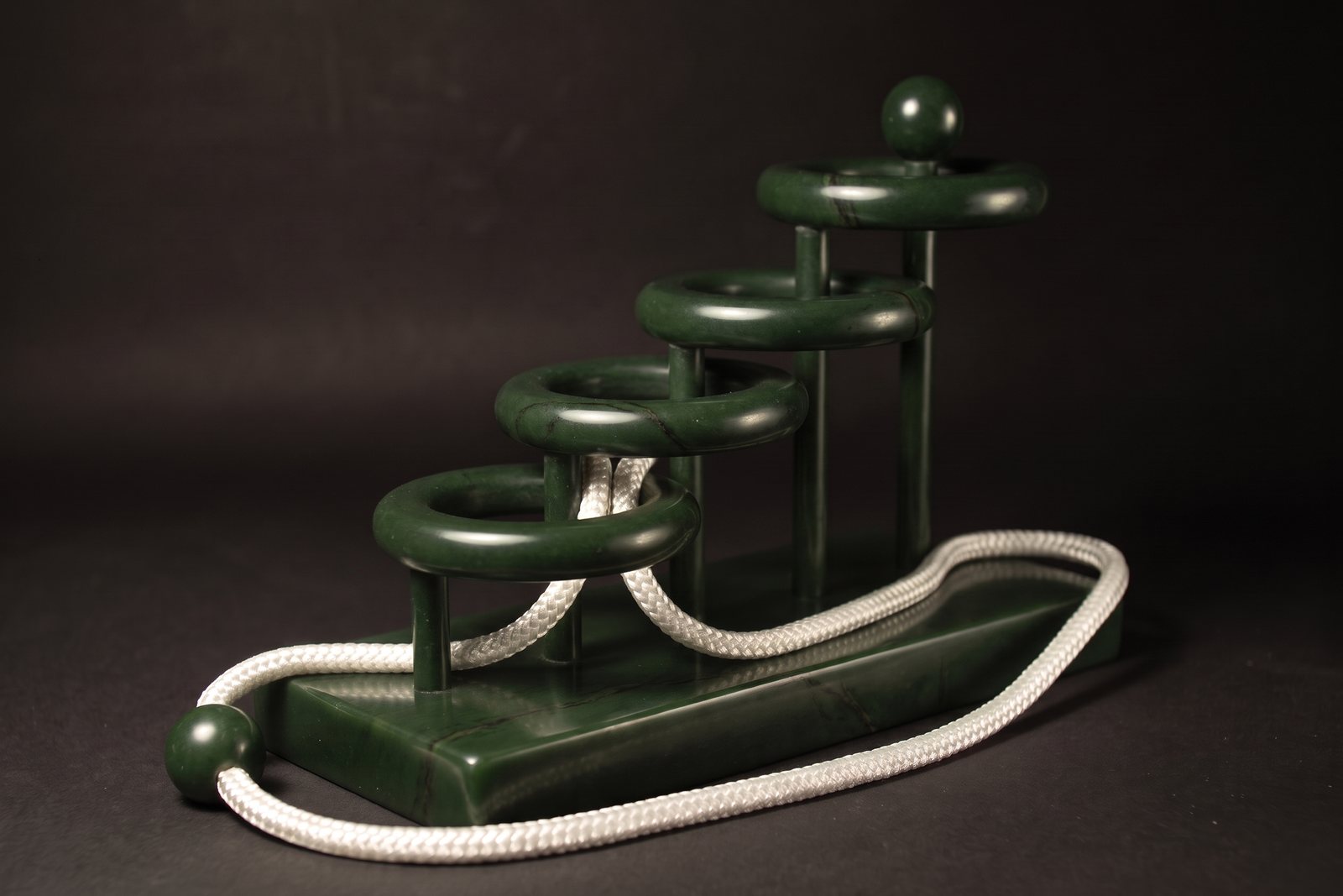 Four Infinities in green jasper