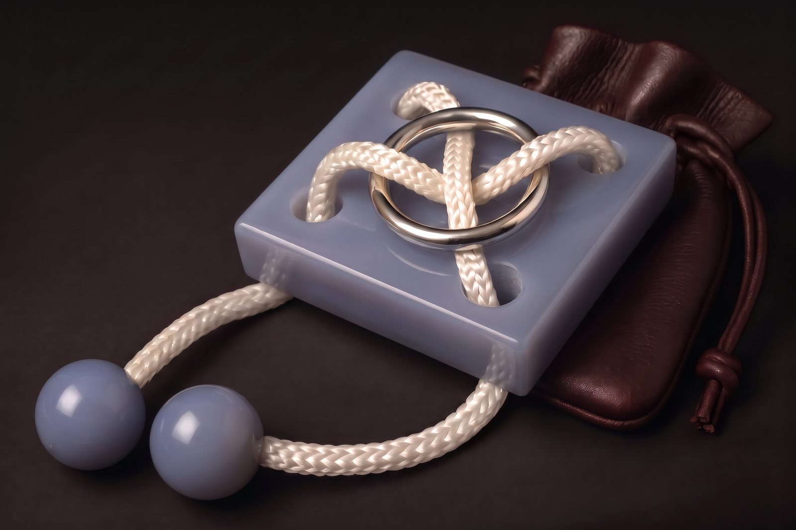 Liberation in blue chalcedony