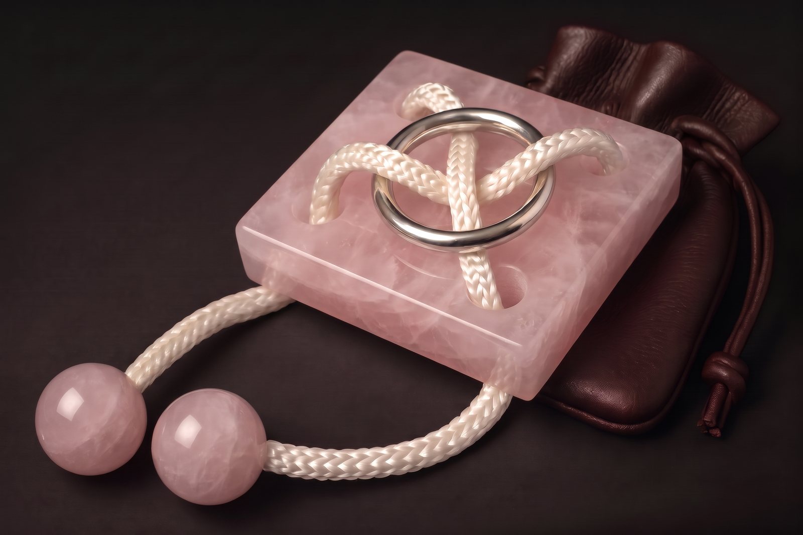 Liberation in rose quartz