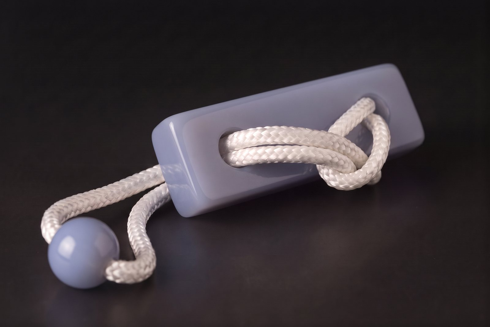 One Loop in blue chalcedony