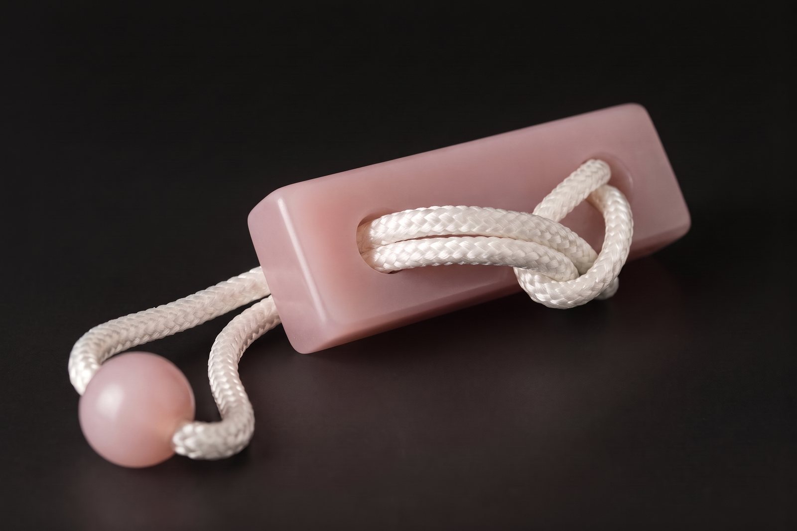 One Loop in pink chalcedony