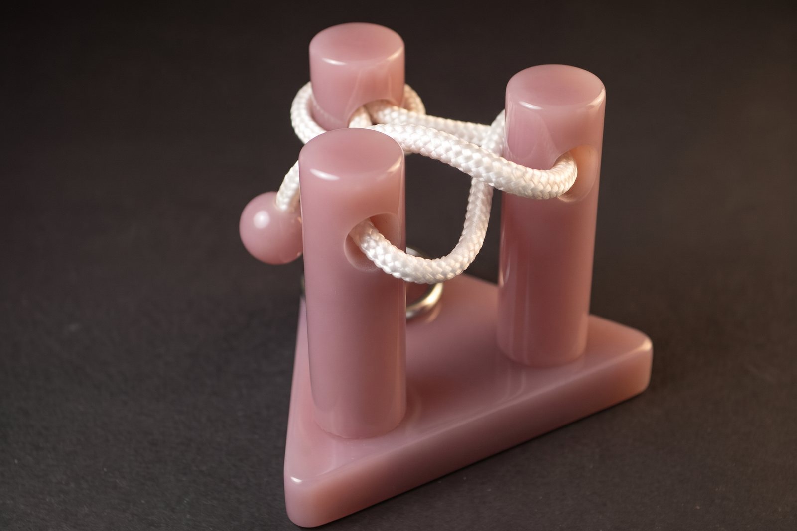 The three pillars in pink chalcedony