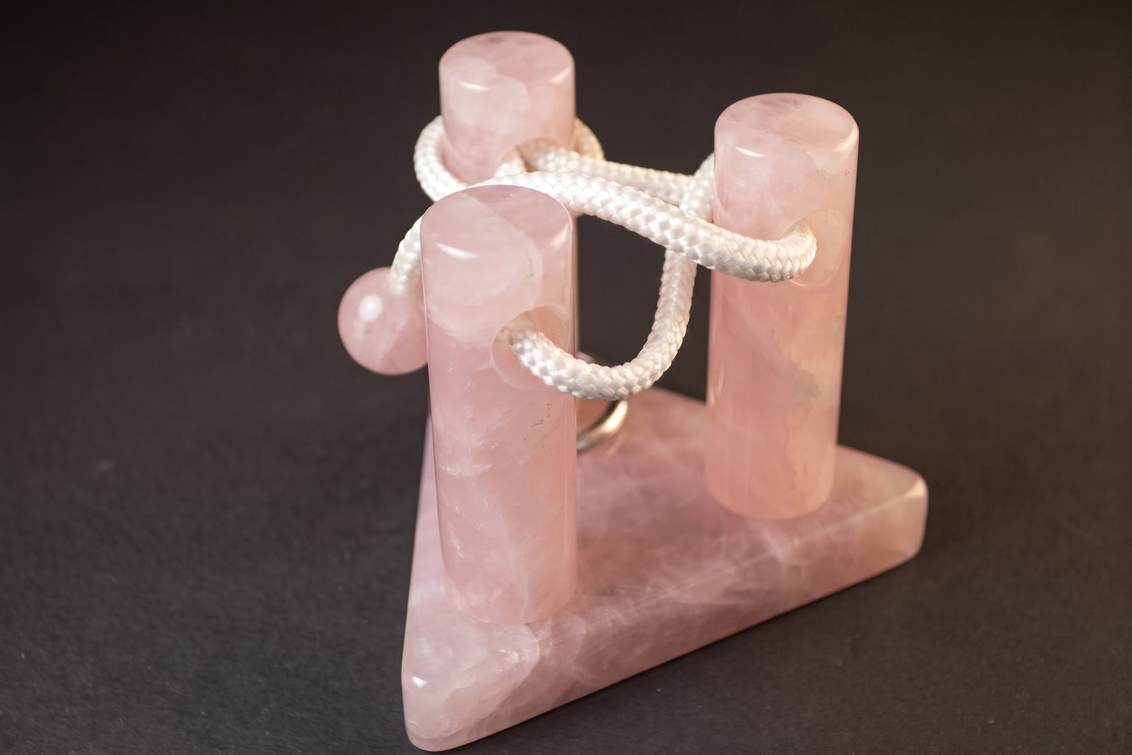 The three pillars in rose quartz