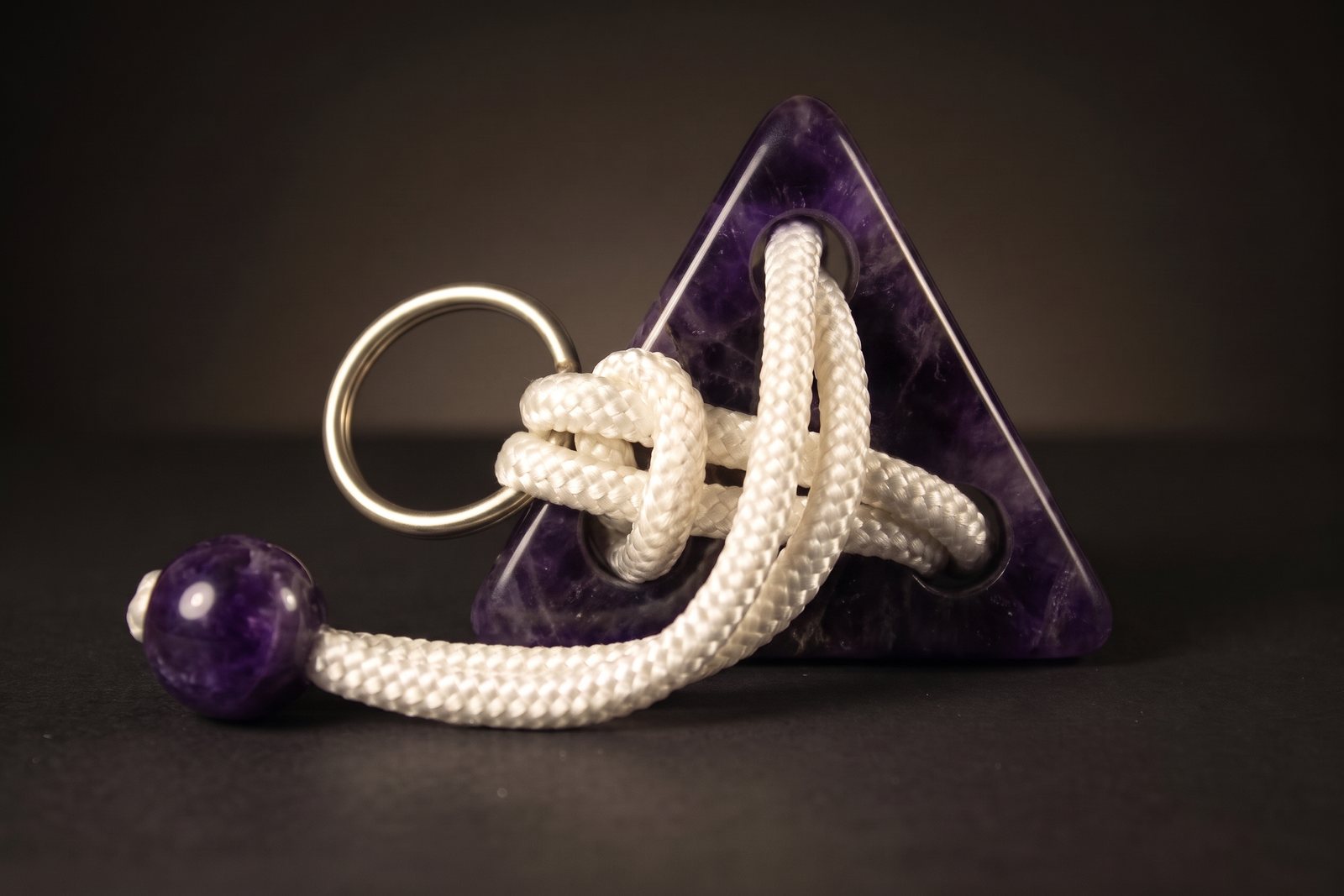 Three threes in amethyst