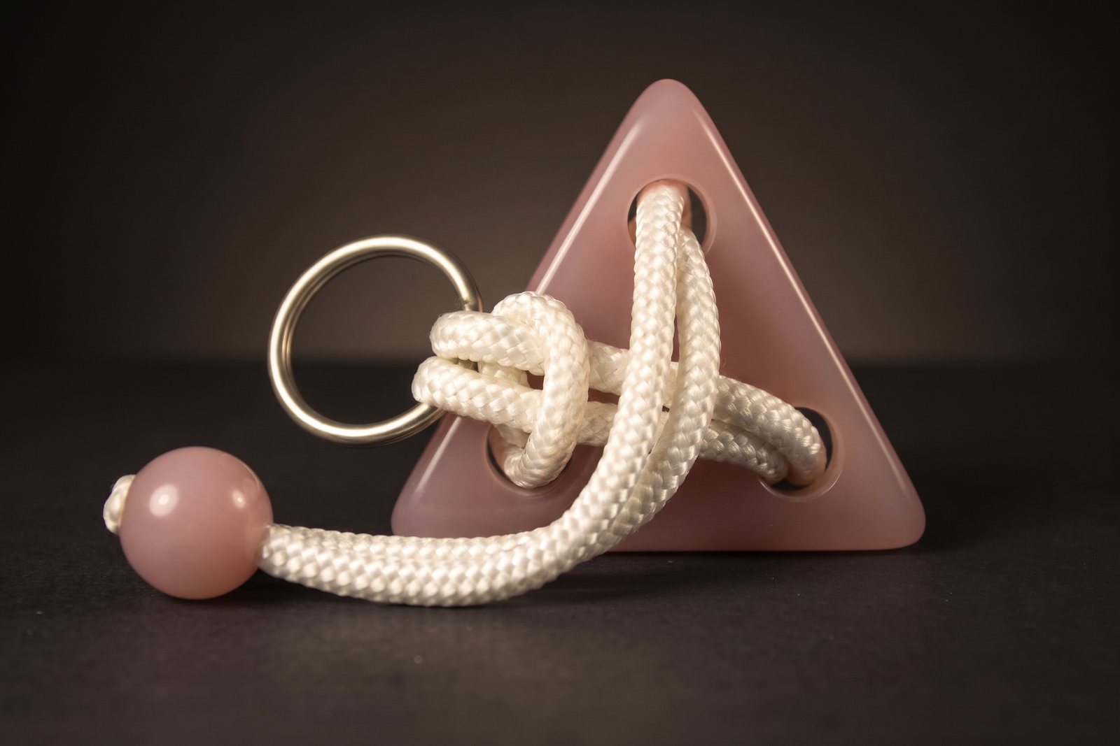 Three threes in pink chalcedony